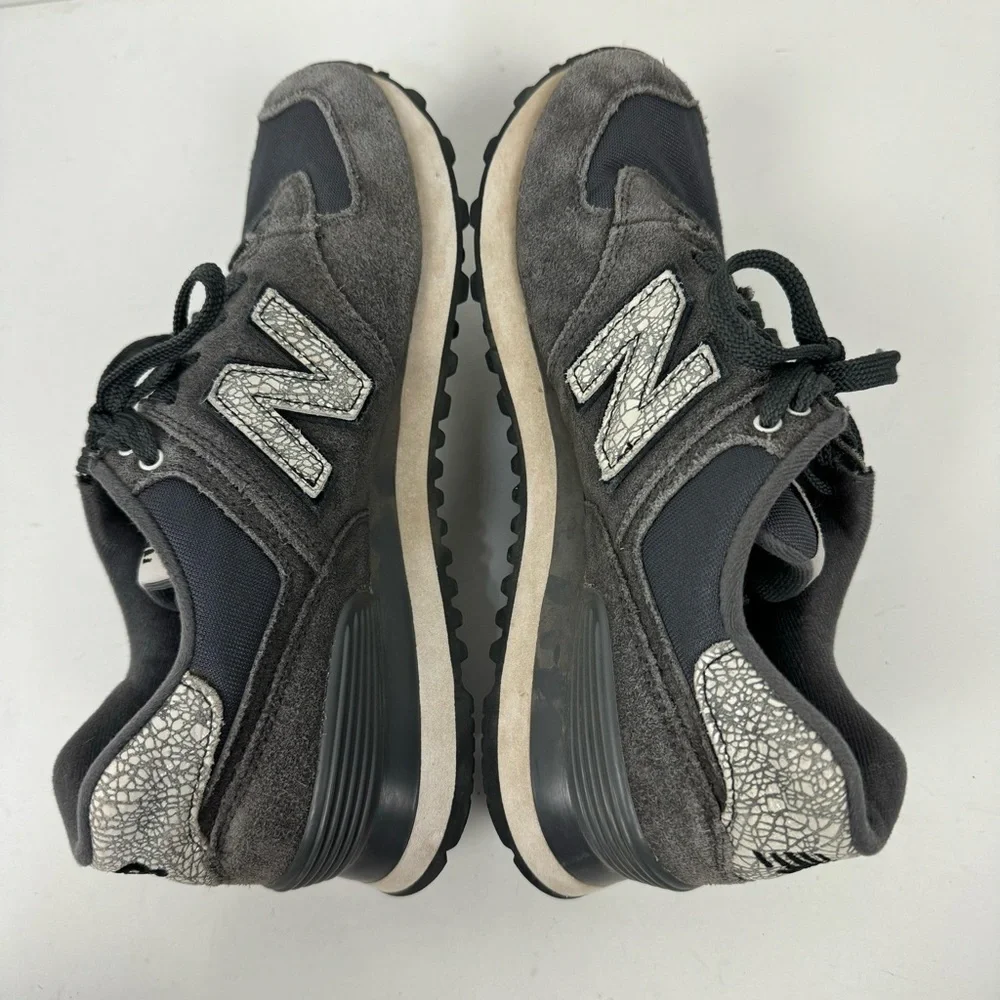 New Balance Grey 574 Gray Suede Sneakers Tennis Shoes